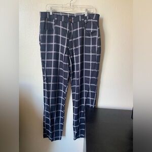 Vintage Dogpile Men’s Big Check Navy Pants Size 36 Flannel Feel Made in USA